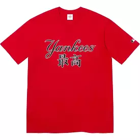 Supreme/MLB Kanji Teams Tee Red Yankees