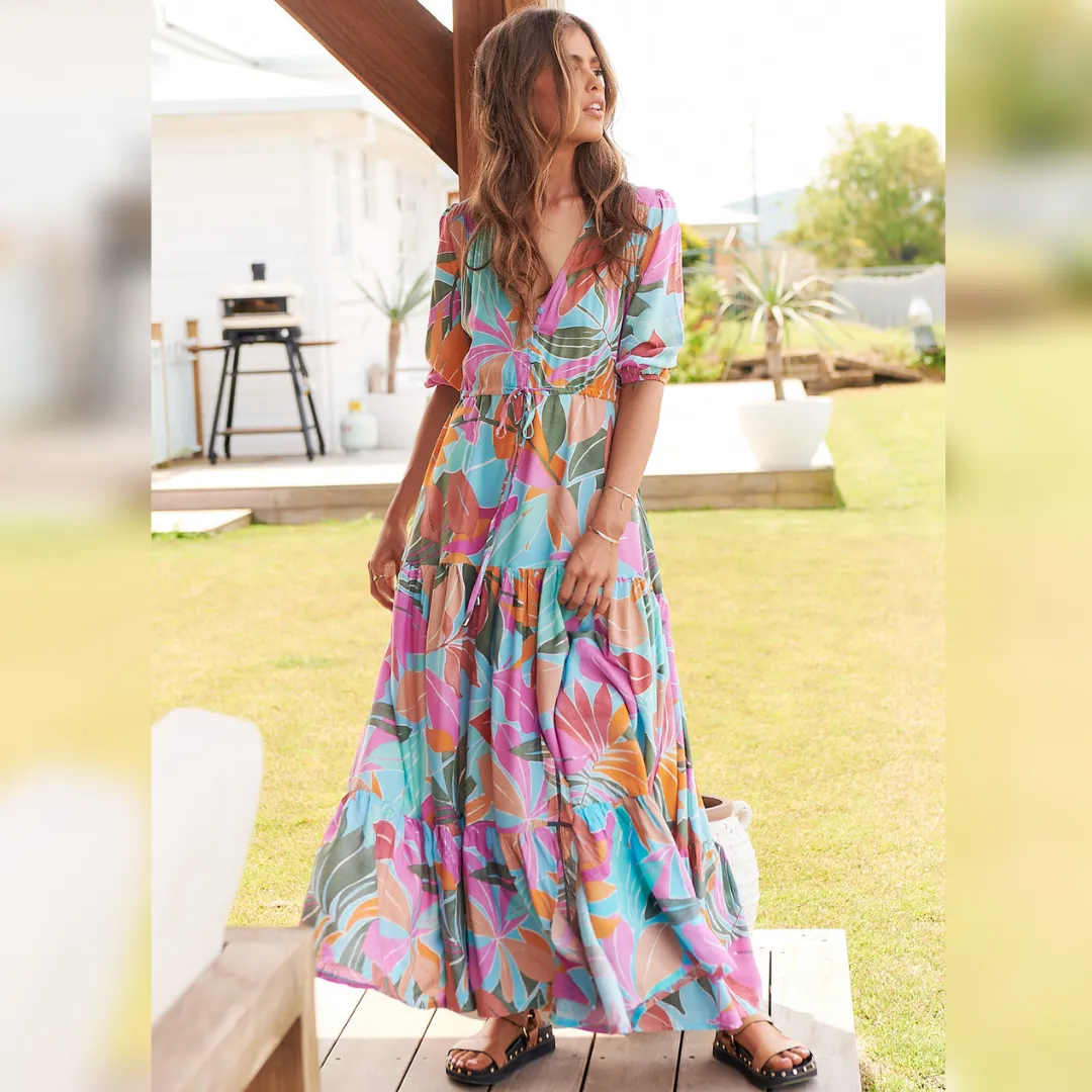 Tessa Maxi Dress Kiawah Print