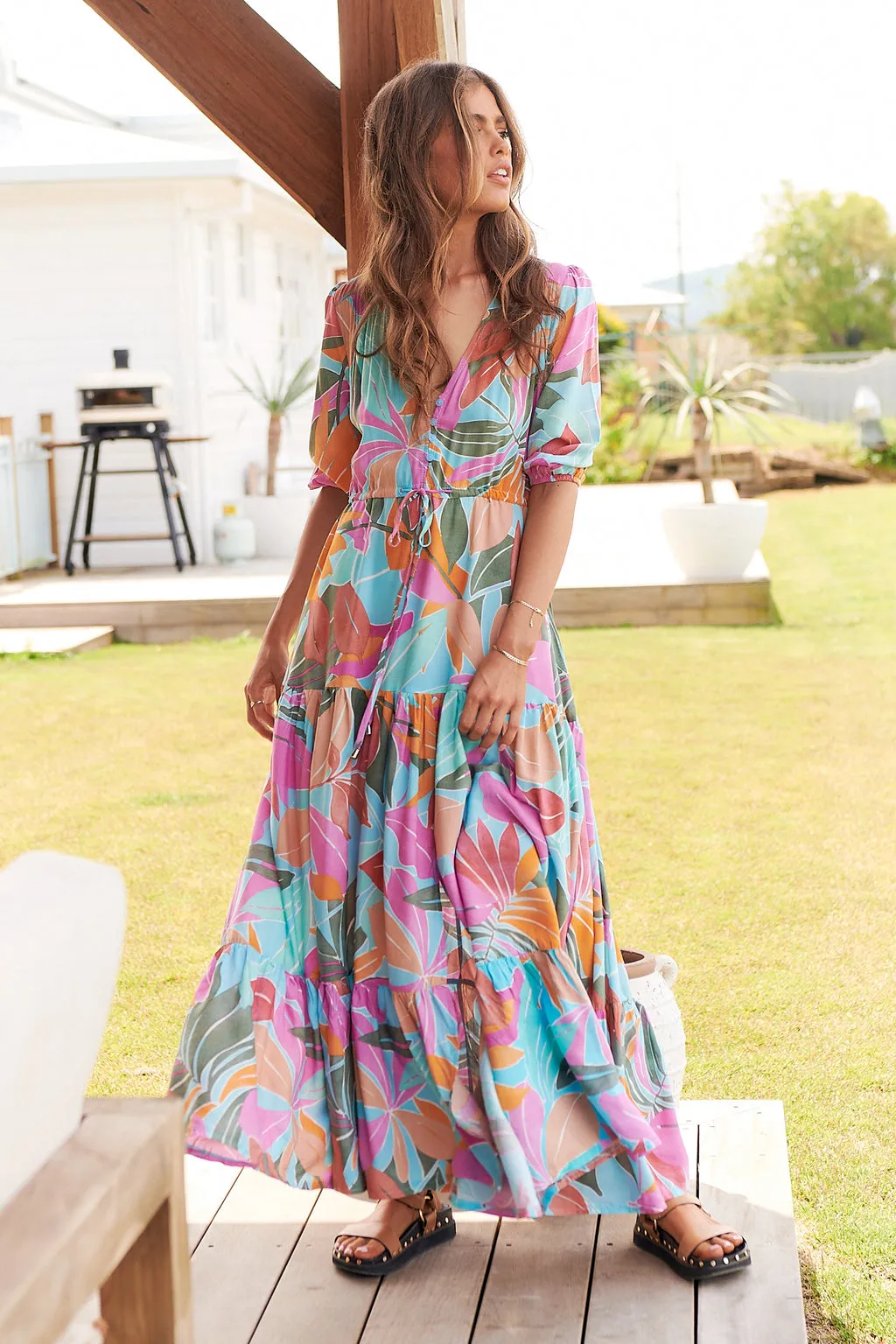 Tessa Maxi Dress Kiawah Print