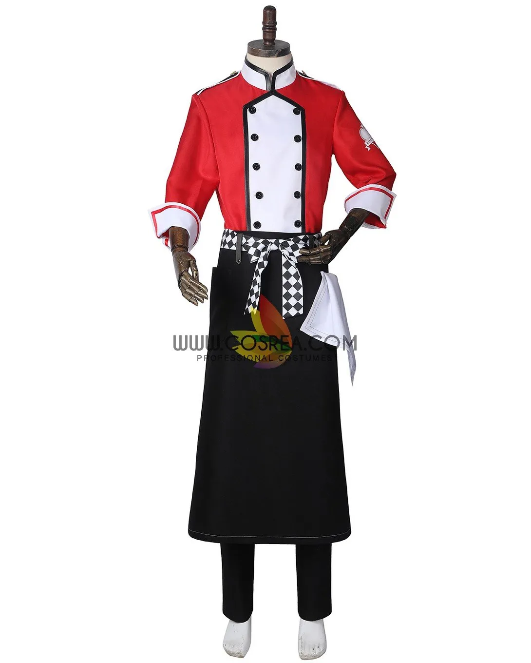 Twisted Wonderland NRC Master Chef Red Uniform Cosplay Costume