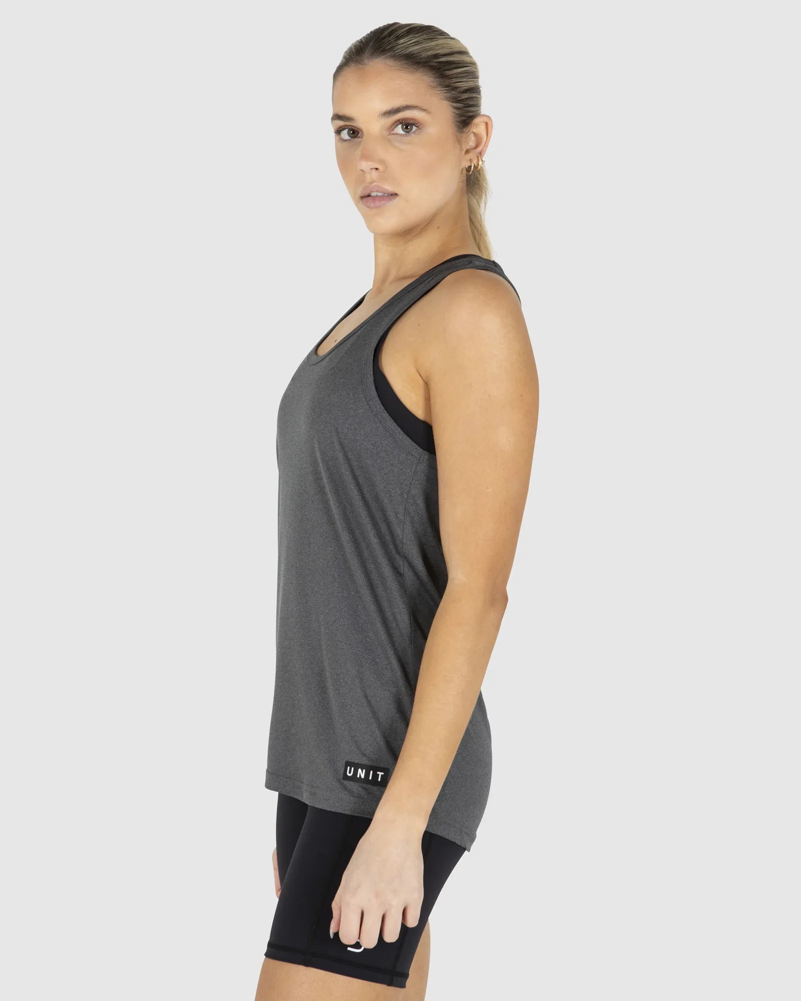 Unit Unit Elite Flex Ladies Singlet - Char Heather | SurfStitch