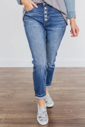 Vervet Stretch Mom Jeans- Sierra Wash