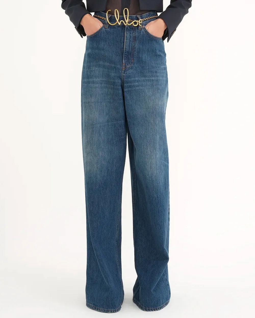 Wide Leg Jean in Night Blue