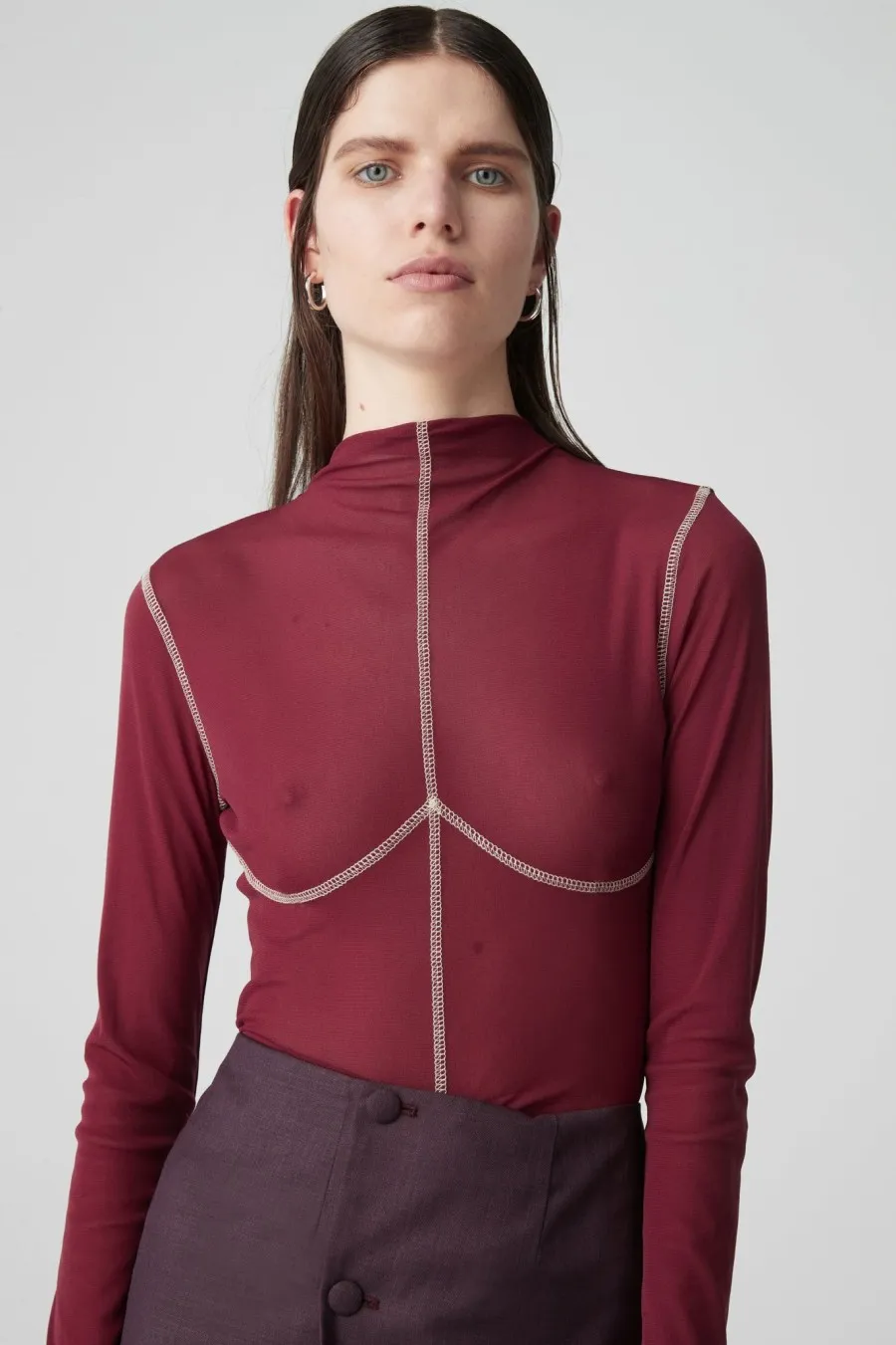 Women Atoir  | 002 Top Maroon