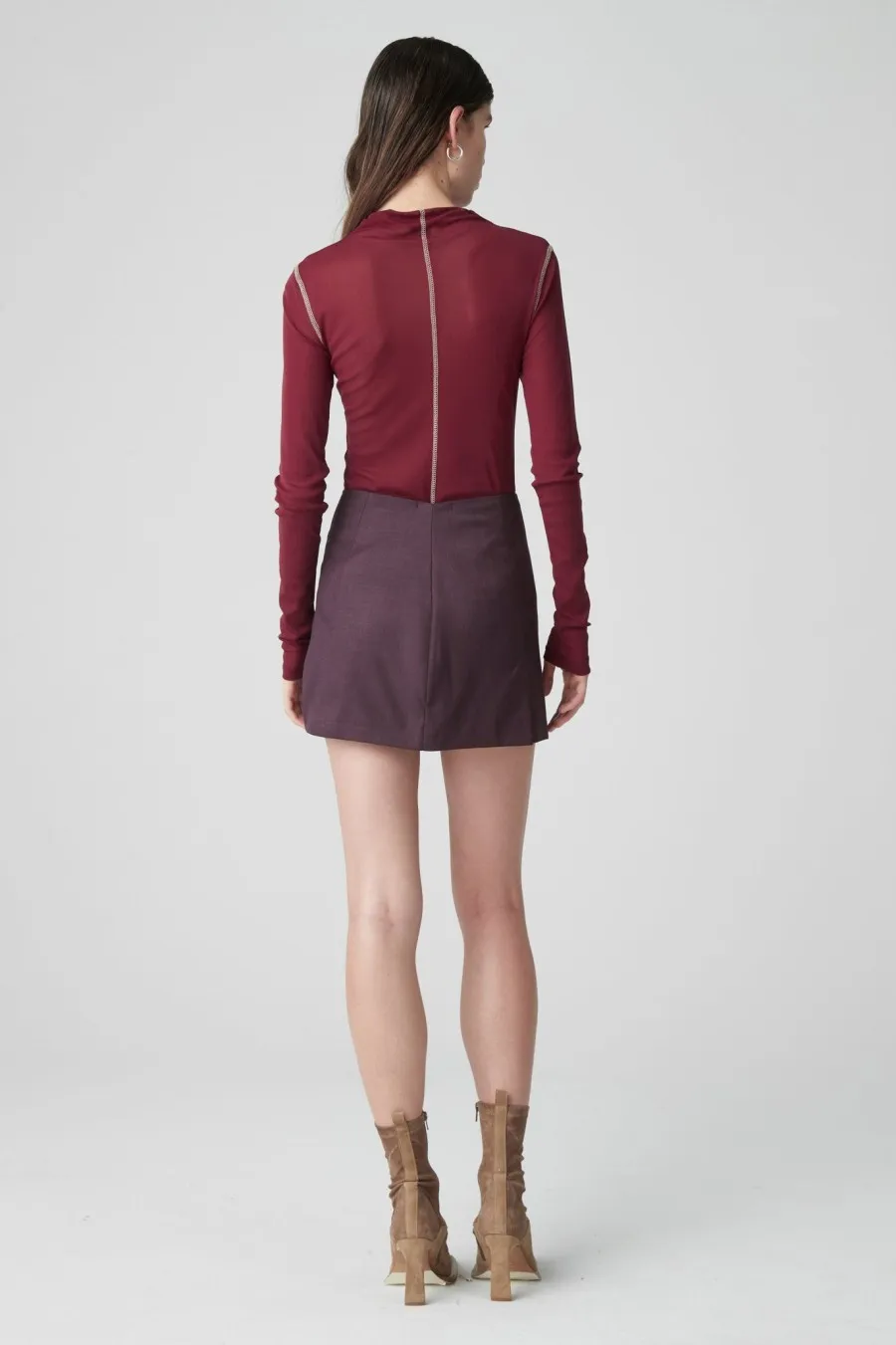 Women Atoir  | 002 Top Maroon