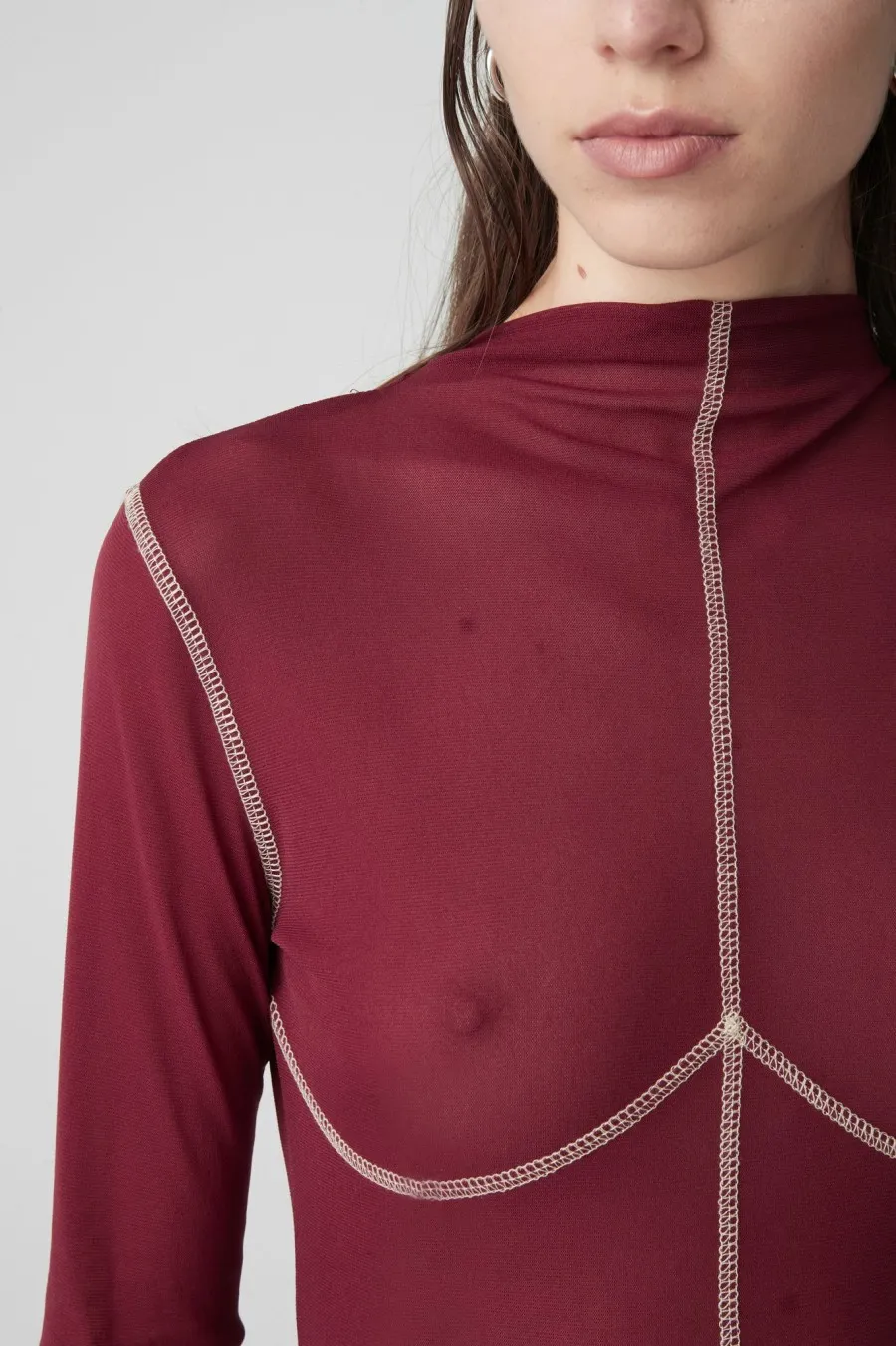 Women Atoir  | 002 Top Maroon