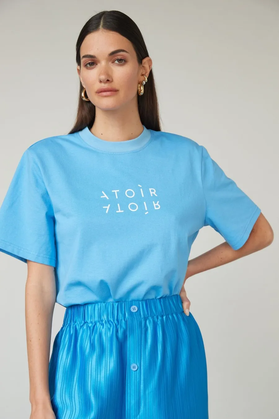 Women Atoir  | Nicki Tee Cerulean