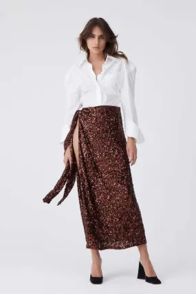 Women Atoir  | Teary Skirt Choc Sequins