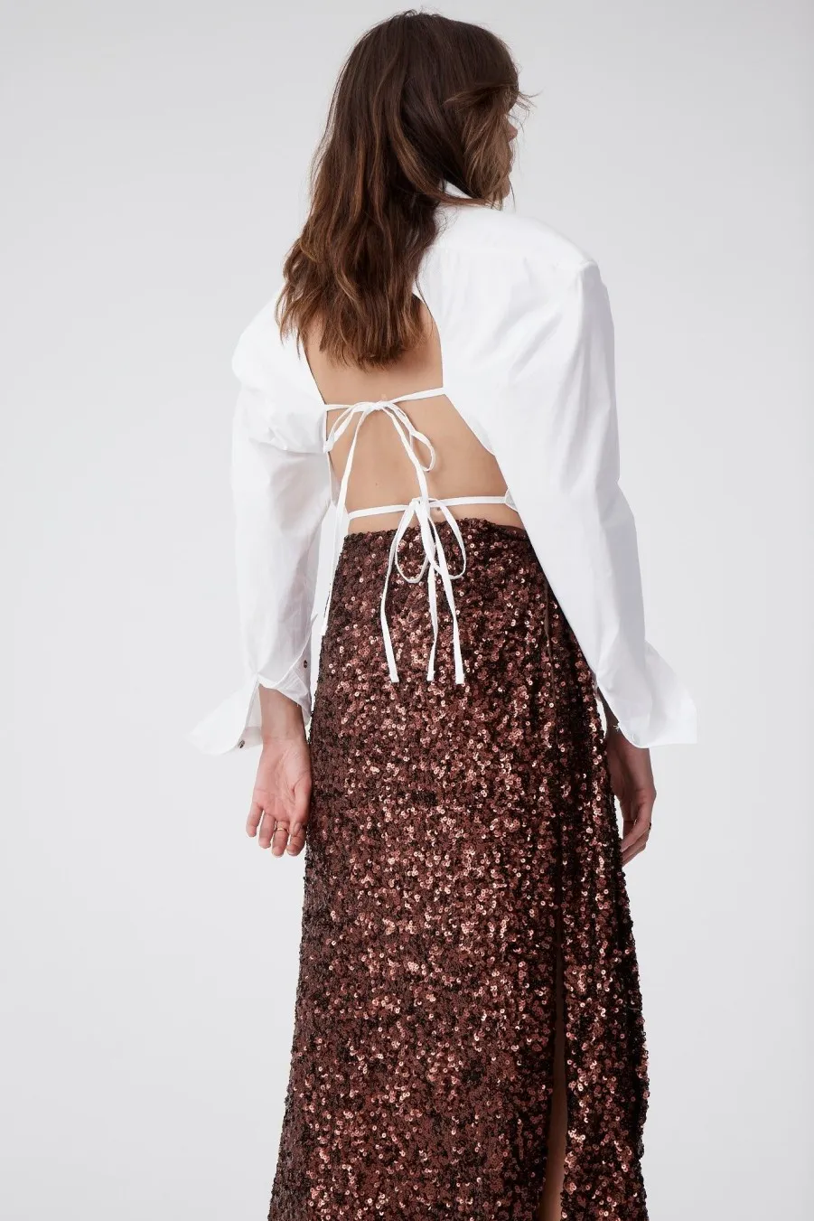 Women Atoir  | Teary Skirt Choc Sequins