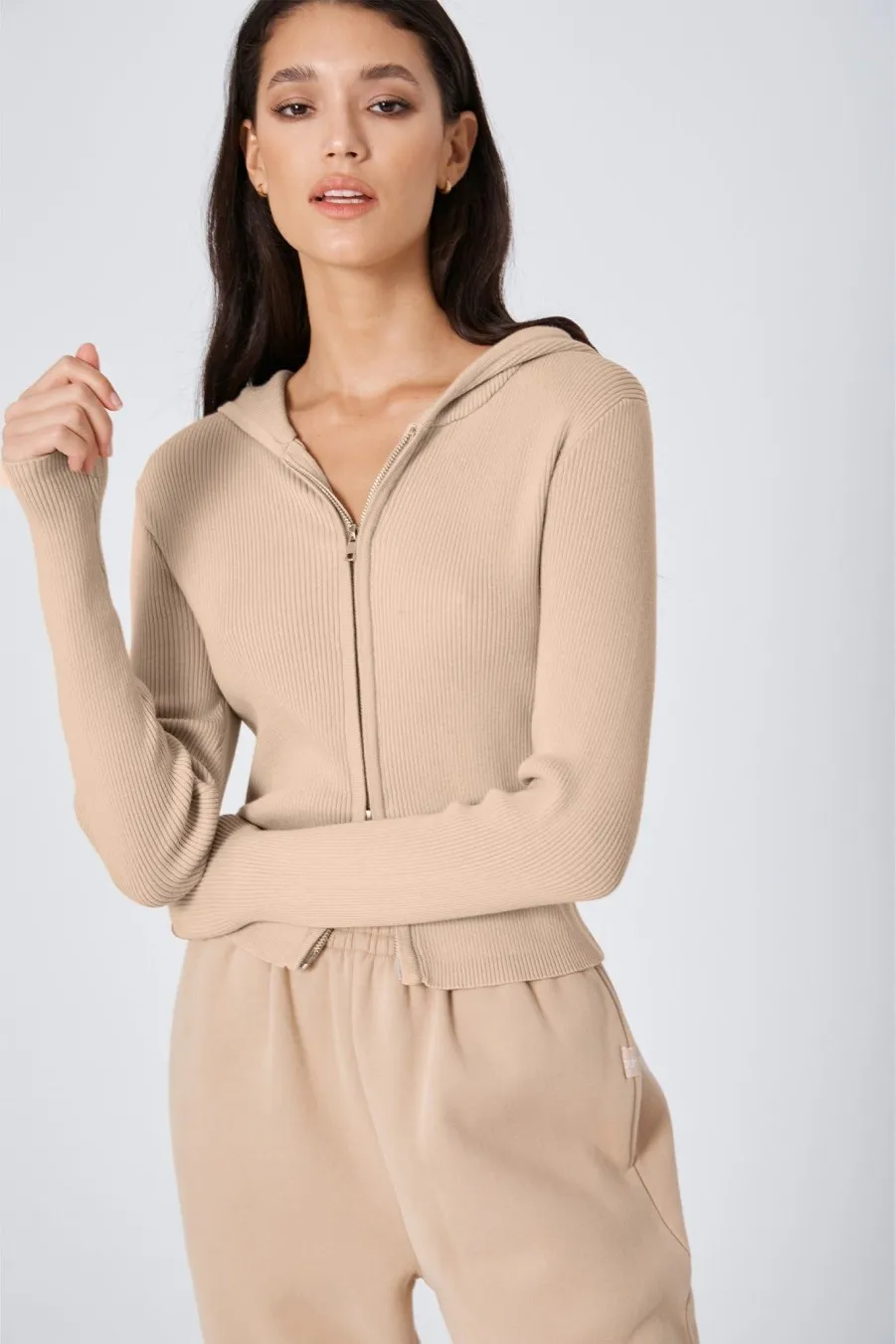 Women Atoir  | The Zip Cardigan Sand