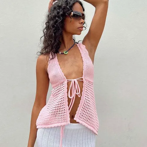 Women's Halter Crisscross Tank Tank Tops Sexy Solid Color