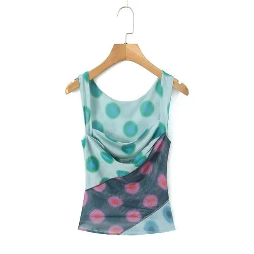 Women's Racerback Tank Tops Tank Tops Streetwear Round Dots