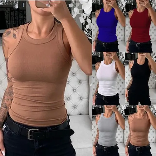 Women's Tank Top Vest Tank Tops Casual Solid Color