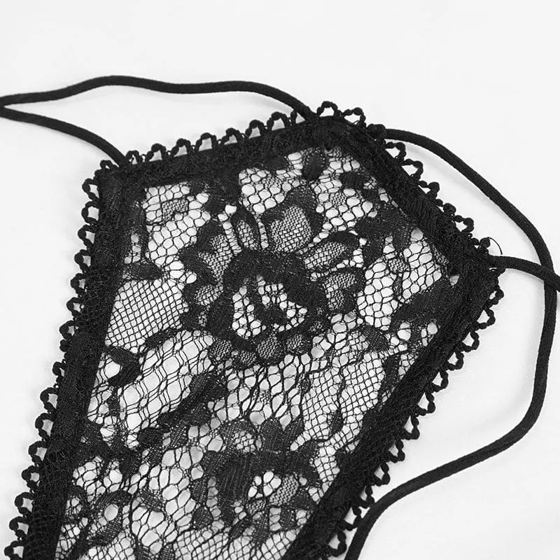 Women's Gothic Sexy Lace Bra Lingerie Set