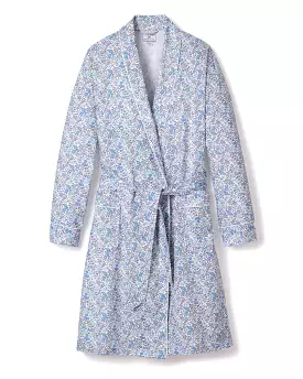 Women's Twill Robe in Fleur D'Azur