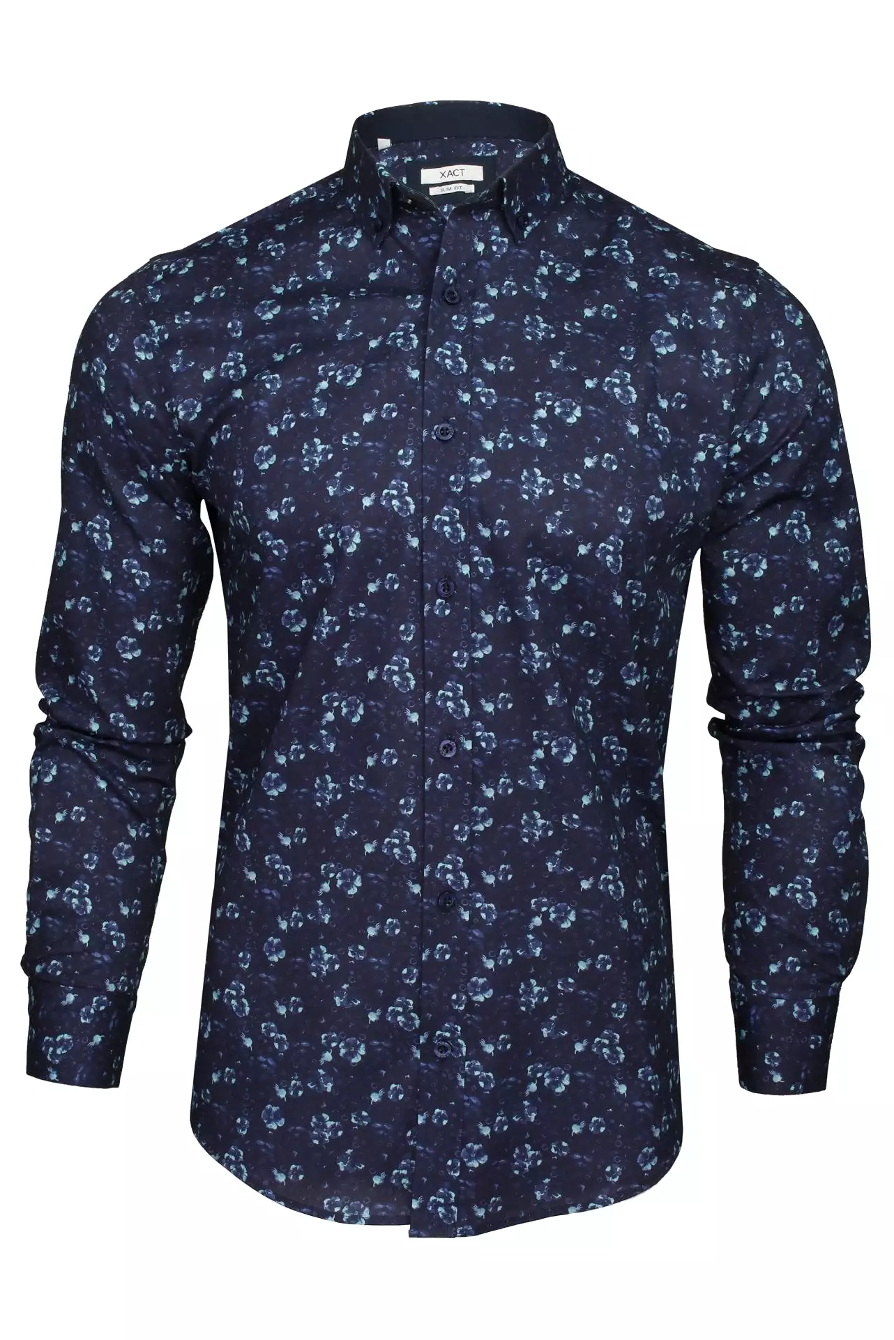 Xact Mens Floral Long Sleeved Shirt