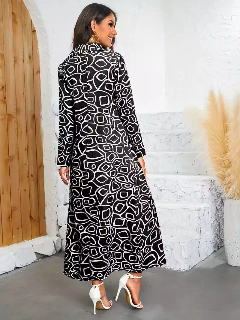 Zanzea Graphic Print Maxi Dress 5XL S4546762